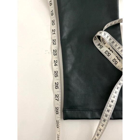 Faux Leather Leggings Bundle Sz L Black & Green Edgy Streetwear High Waist Pants - Picture 13 of 16